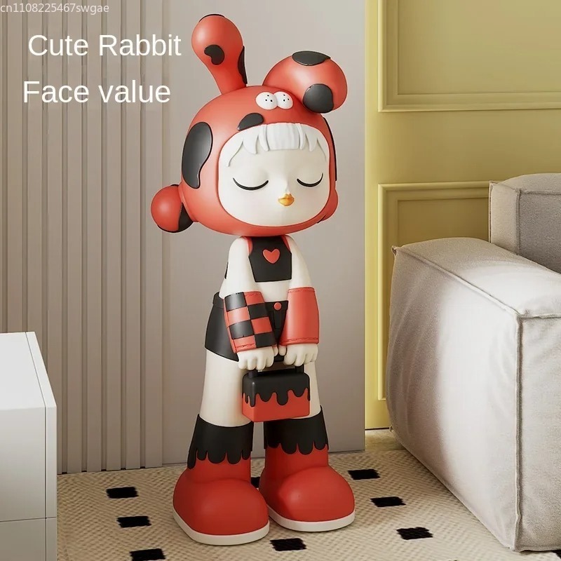 Art Craft Resin - Art Cartoon Girl Statue Indoor Fashion