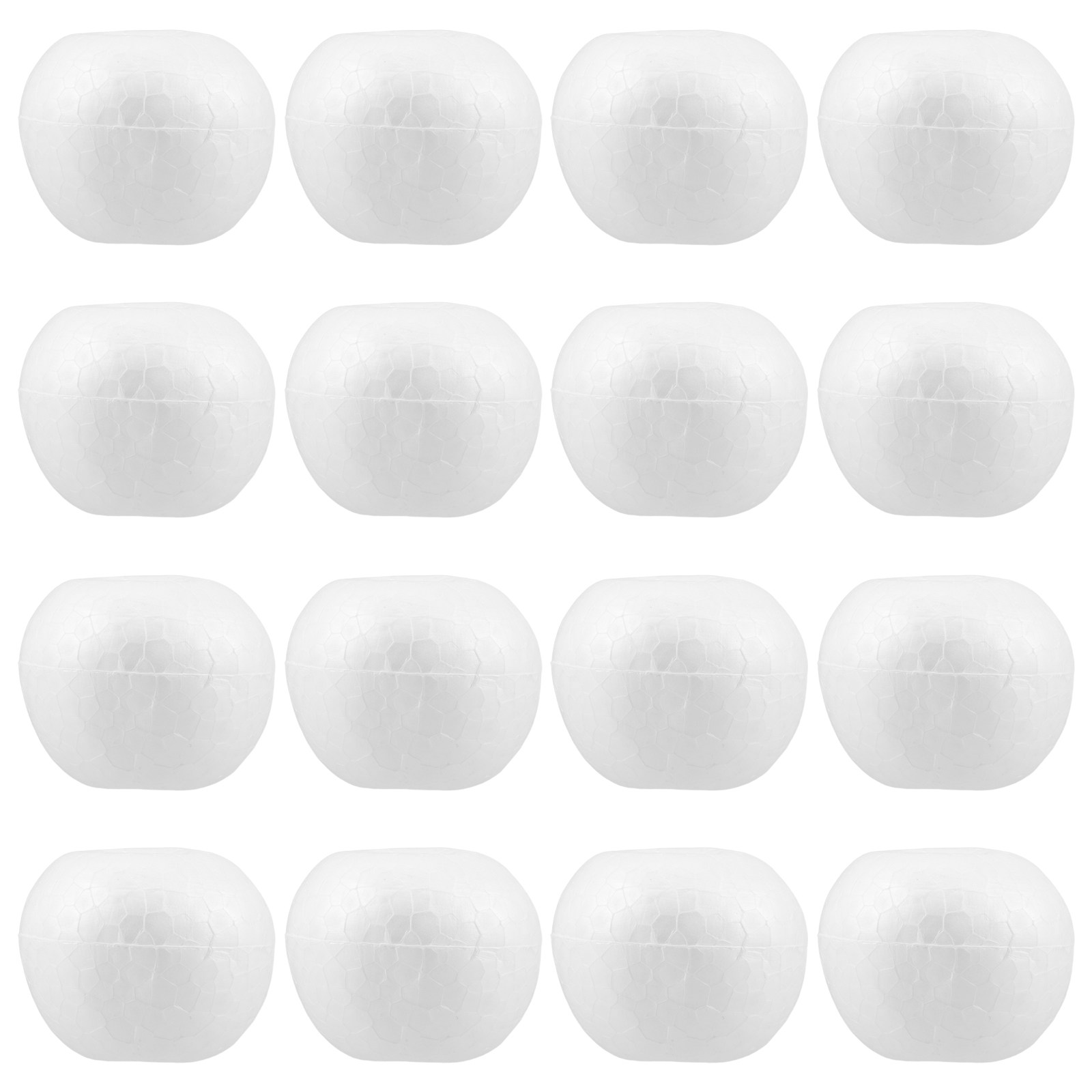 Art Craft School - 20pcs White Foam Fruit 7.5Cm Smooth