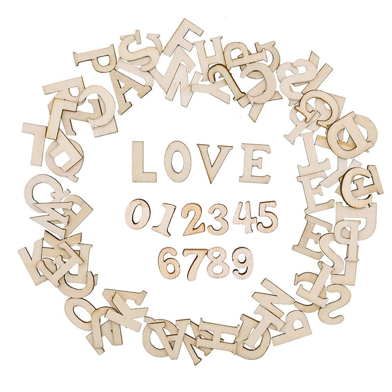 Letter S Art Craft - 100pcs Wood English Alphabet Decorative Letters