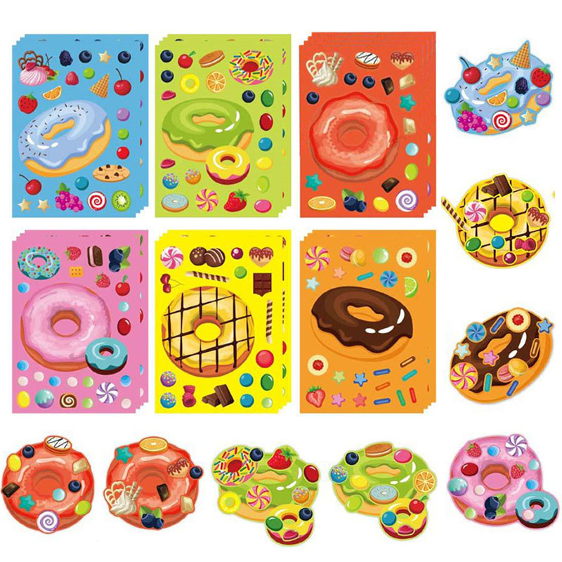 Art Craft 6 Year Old - Make a Face Donut Stickers for