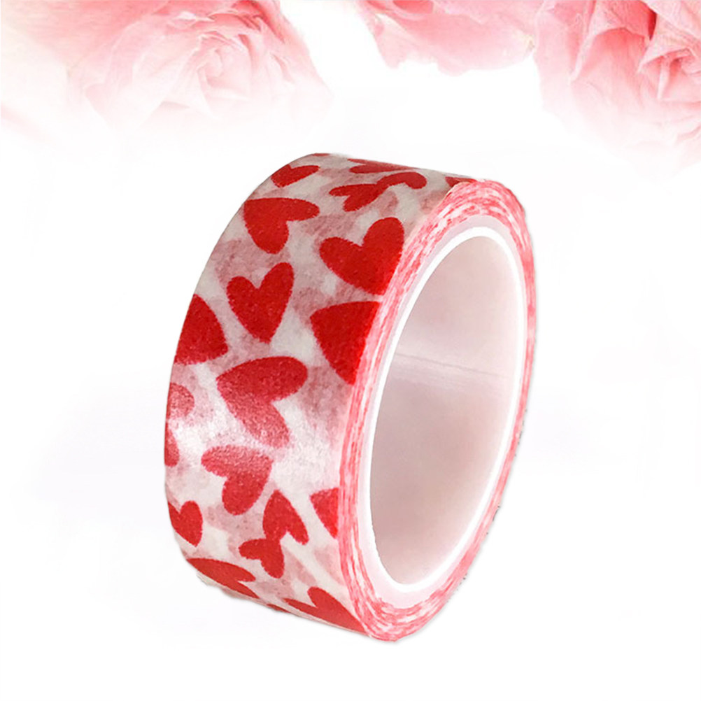 5 Rolls Red Love Pattern Washi - огляд і ціна Art And Craft Valentine