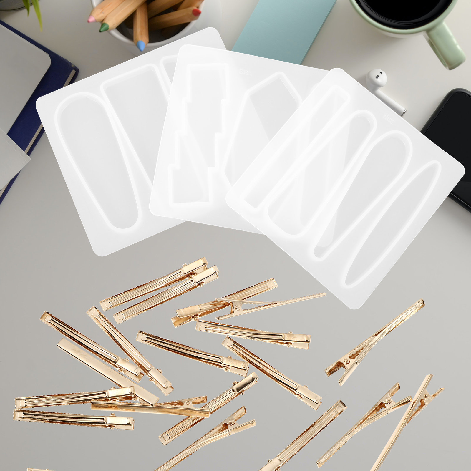 1Set Silicone Hair Clips Mold  - огляд і ціна Art Craft Resin