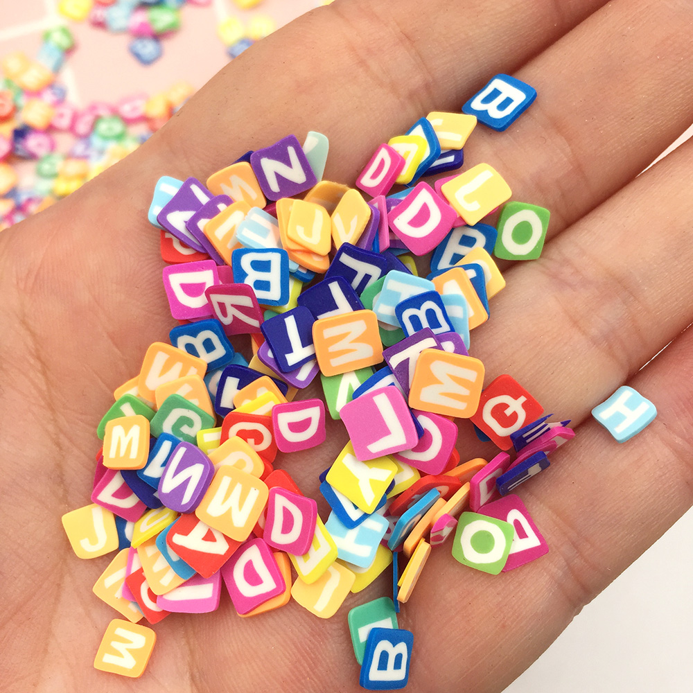 50g/lot 5mm Square Letters Sli - огляд і ціна Letter S Art Craft