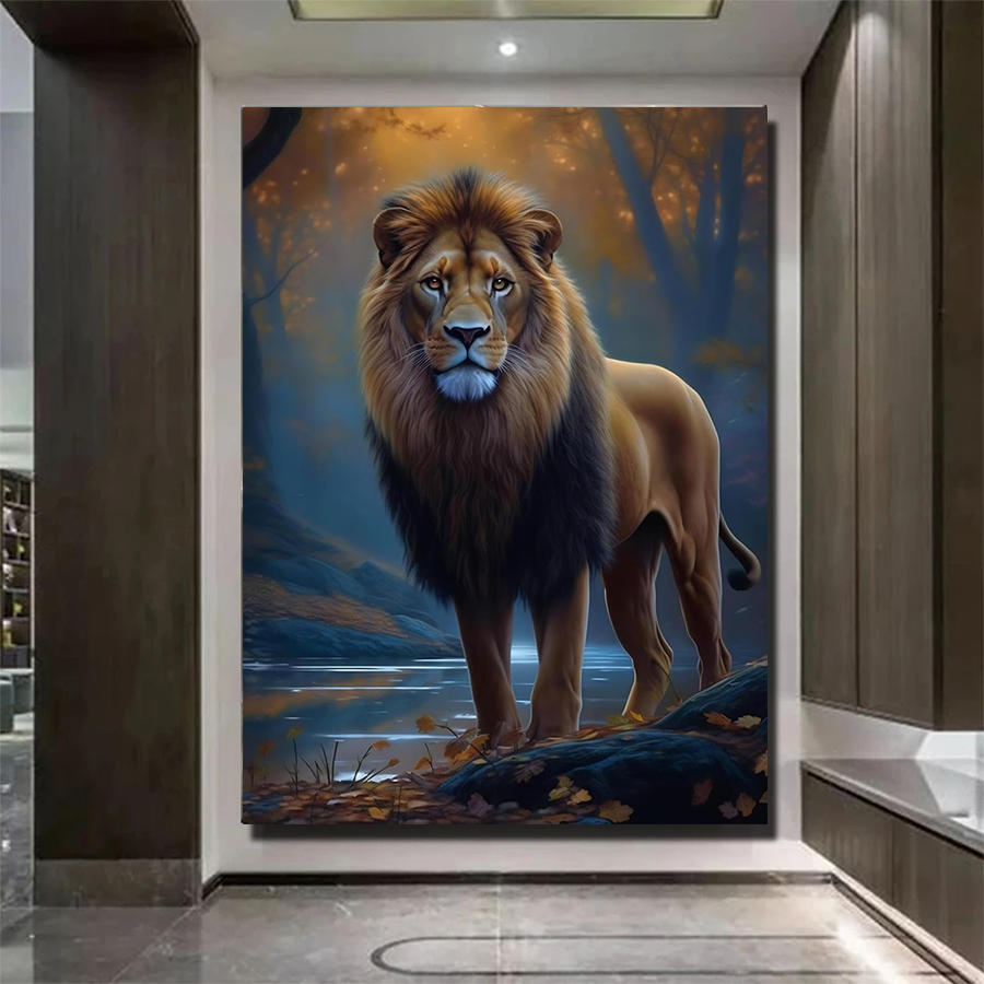 5D Diamond Art Kit Jungle Anim - огляд і ціна Art Craft Lion