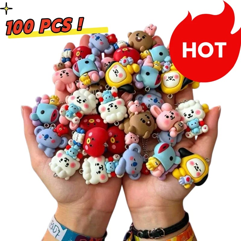 7pcs BT21 Resin Cartoon Charm  - огляд і ціна Art Craft Resin