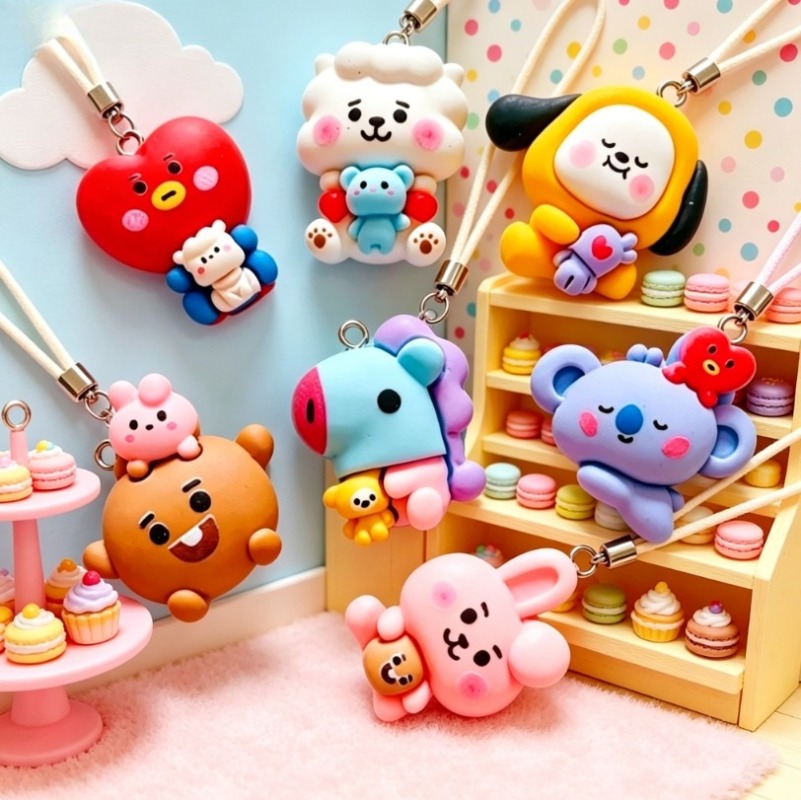 7pcs BT21 Resin Cartoon Charm  - огляд і ціна Art Craft Resin