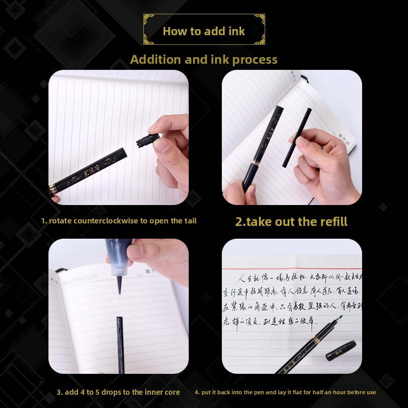 4PCS/SET Calligraphy Art Marke - огляд і ціна Art Craft School