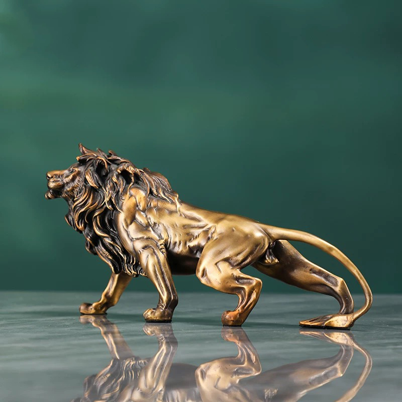 Copper Lion Sculpture Ornament - огляд і ціна Art Craft Lion