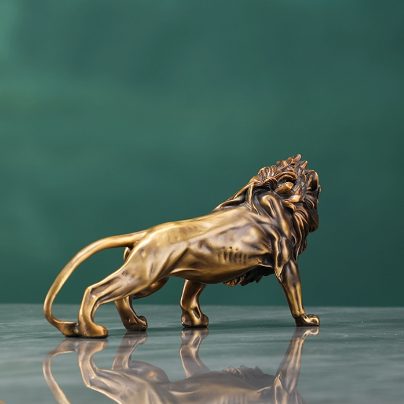 Copper Lion Sculpture Ornament - огляд і ціна Art Craft Lion