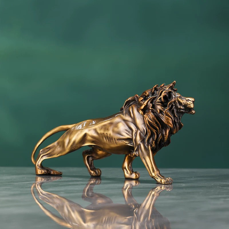 Copper Lion Sculpture Ornament - огляд і ціна Art Craft Lion