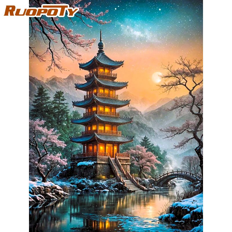 RUOPOTY Pagoda Diamond Paintin - огляд і ціна Art Craft Room Ideas