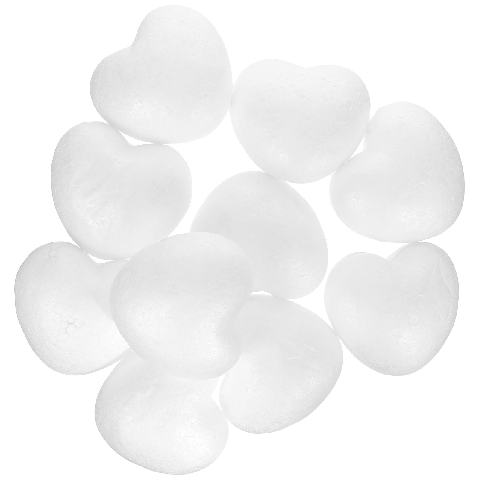 10Pcs White Solid Foam Heart C - огляд і ціна Art Craft School
