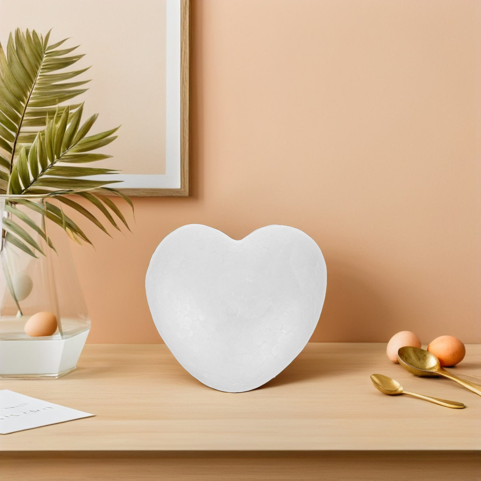 10Pcs White Solid Foam Heart C - огляд і ціна Art Craft School