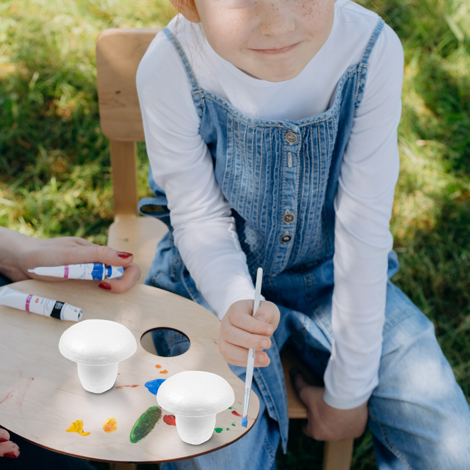 5Pcs White Foam Mushroom Cutou - огляд і ціна Art Craft School